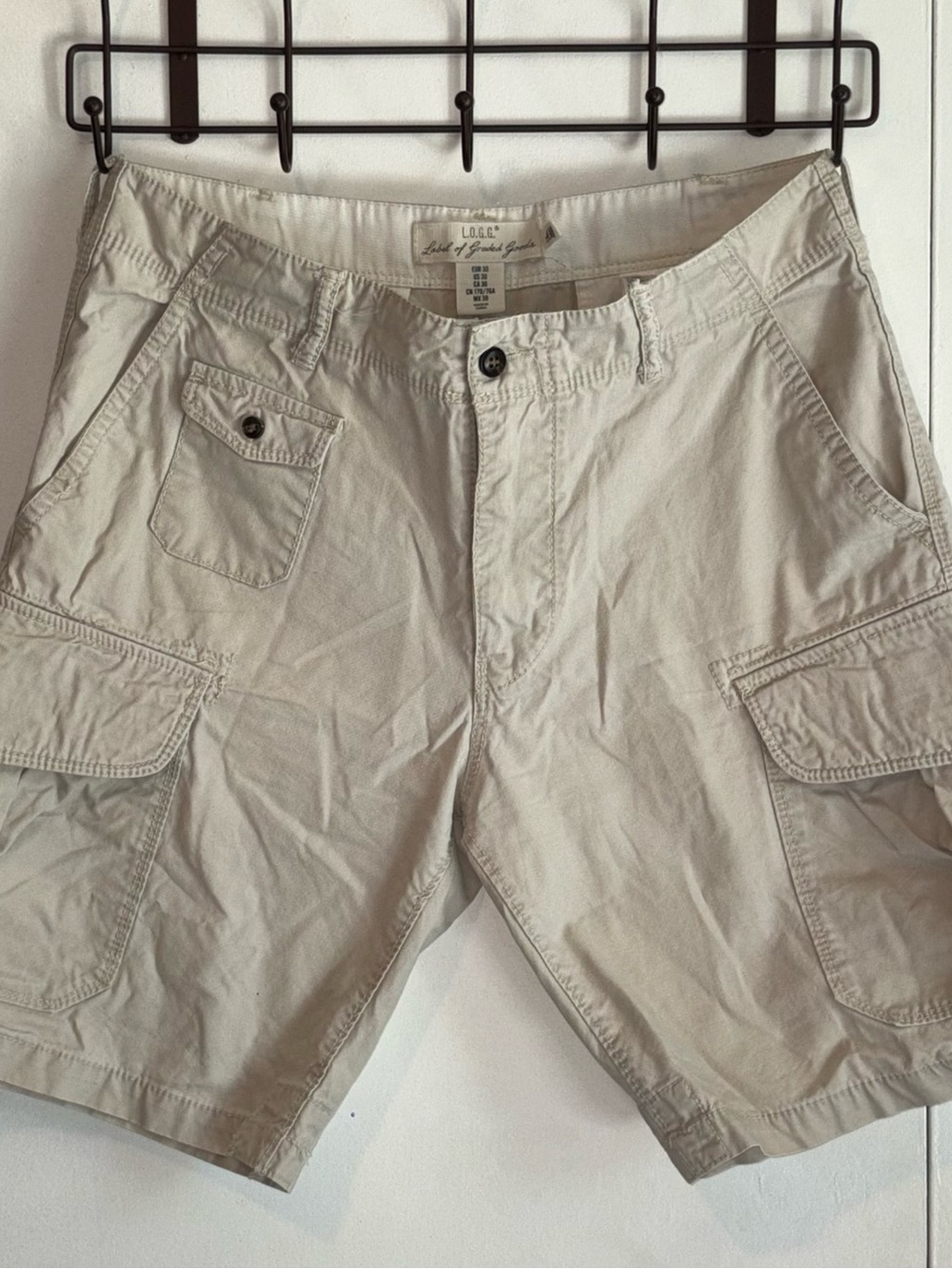 Light Beige Cargo Shorts